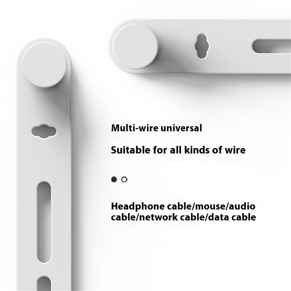 Organizzatore di cavi in silicone (5 pezzi) bianco