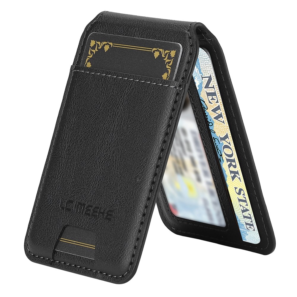 Porta carte RFID MagSafe con supporto nero