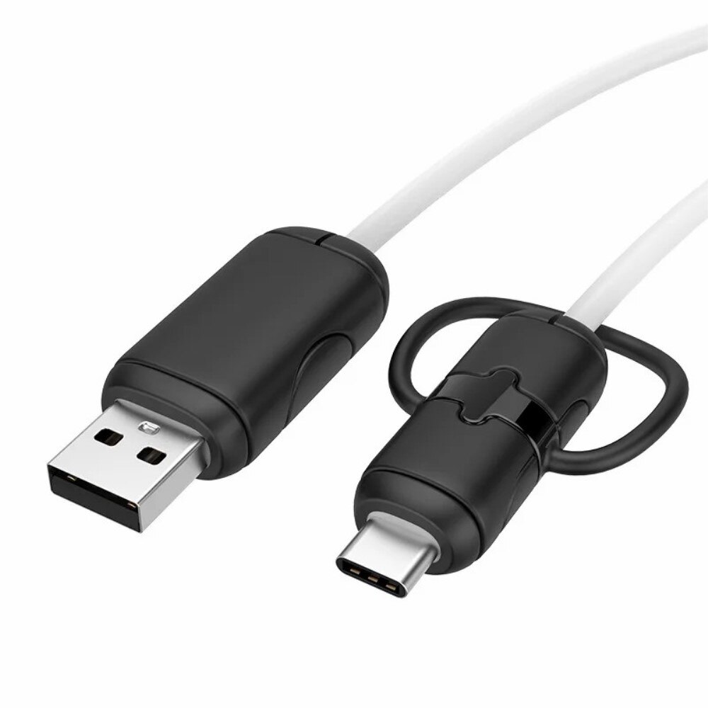Protezione del cavo per cavo USB-C a USB-A, nero