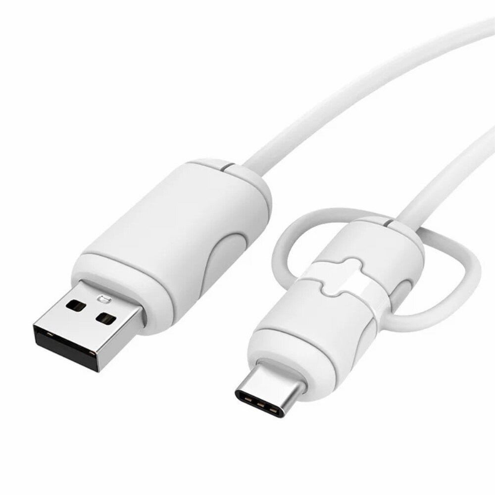 Protezione del cavo per cavo USB-C a USB-A, bianco