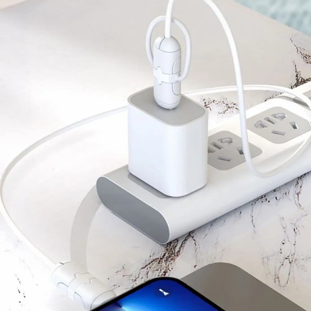 Protezione del cavo per cavo USB-C a USB-A, bianco