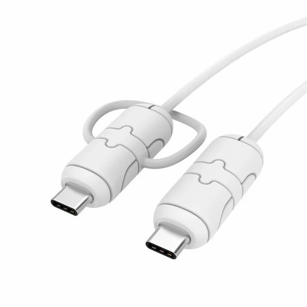Protezione del cavo per cavo USB-C a USB-C, bianco