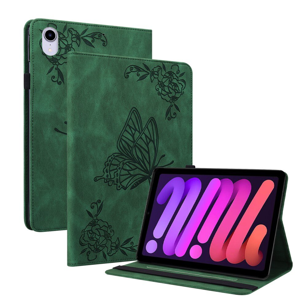 Custodia in pelle con farfalla Apple iPad Mini 6th Gen (2021) verde