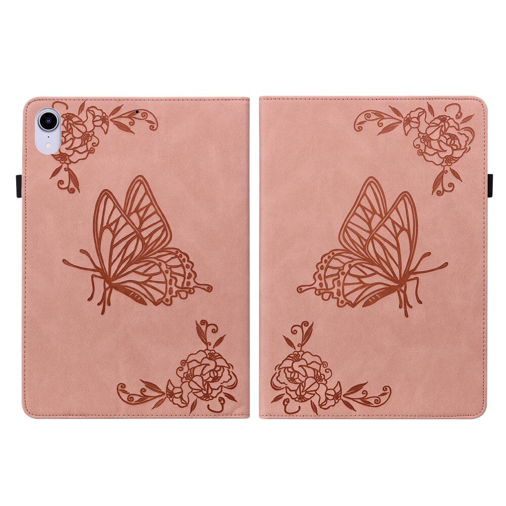 Custodia in pelle con farfalla Apple iPad Mini 6th Gen (2021) rosa