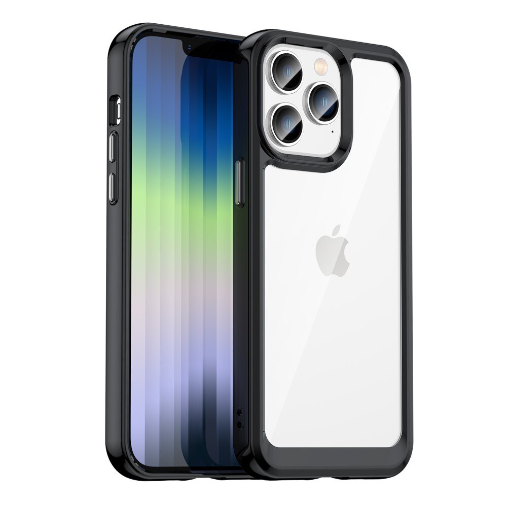 Cover ibrido Crystal Hybrid per iPhone 14 Pro, nero