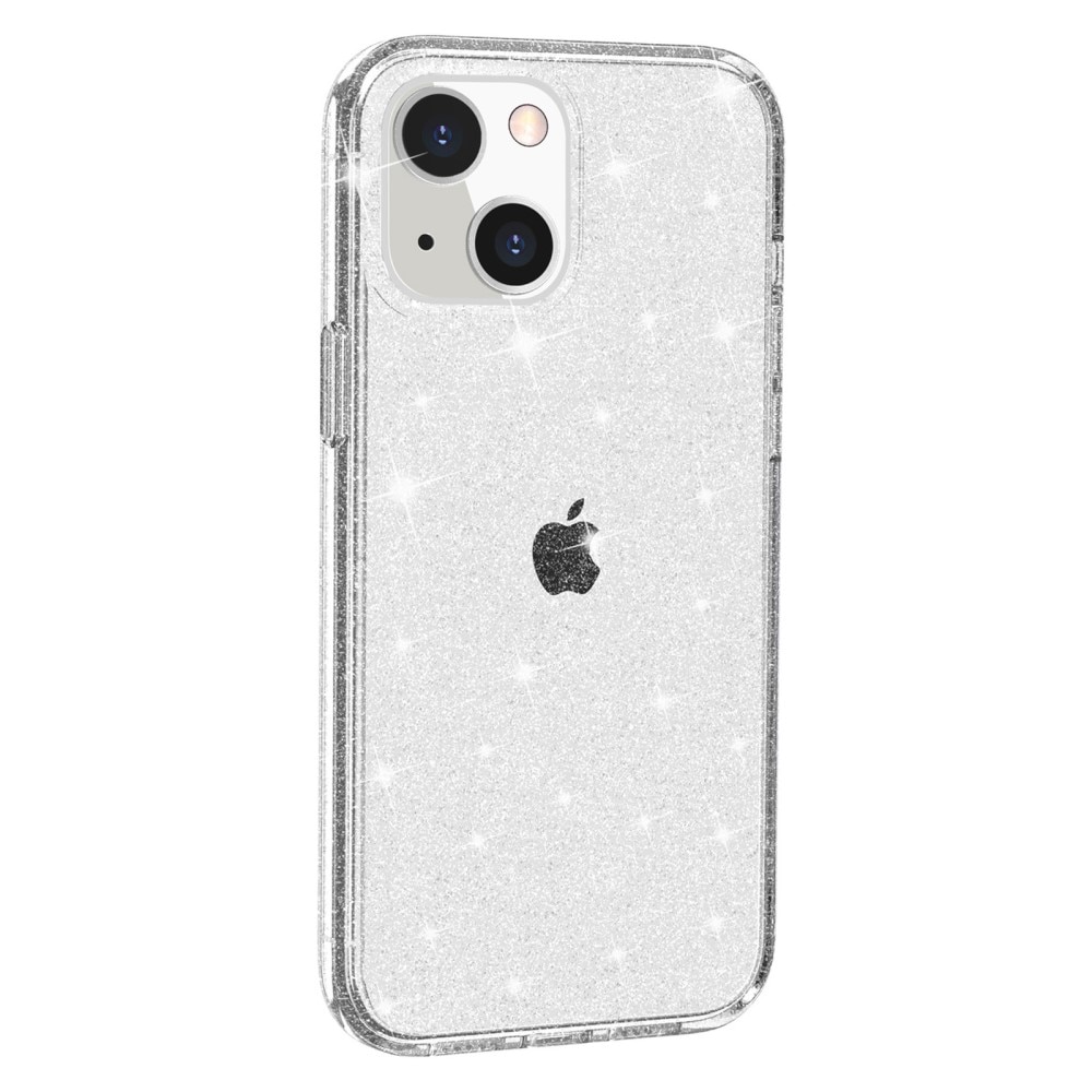 Cover Liquid Glitter iPhone 15 trasparente