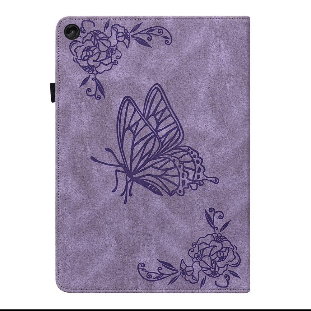 Custodia in pelle con farfalla Lenovo Tab M10 Plus (3rd gen) viola