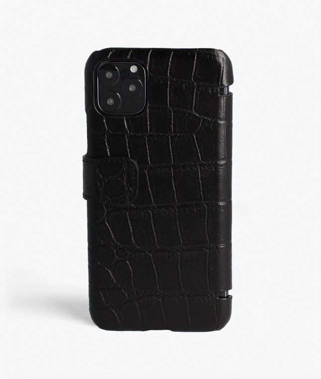 Cover portafoglio iPhone 11 Pro Max Lizard Black