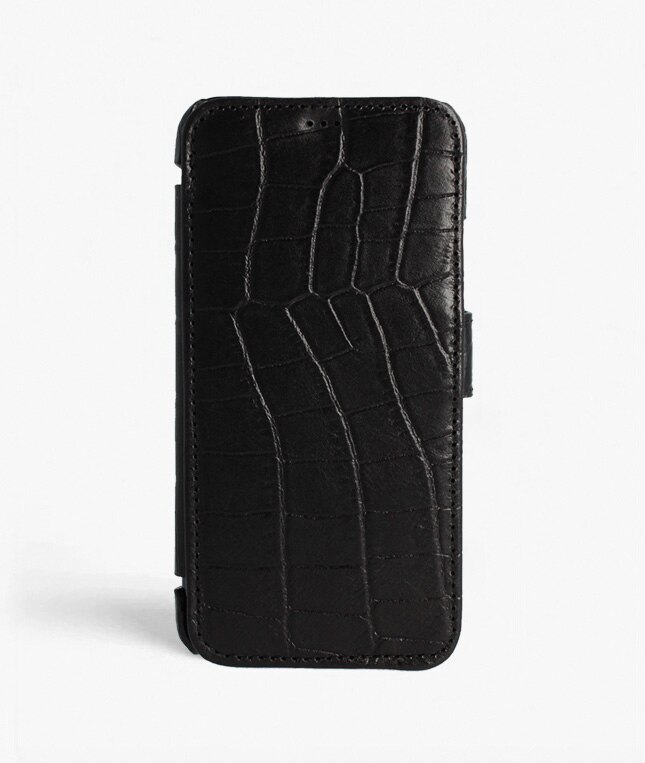 Cover portafoglio iPhone 11 Pro Max Lizard Black