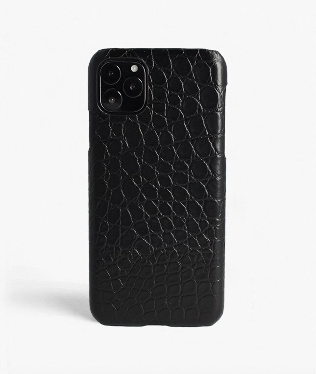 Cover iPhone 11 Pro Max Small Croco Nero