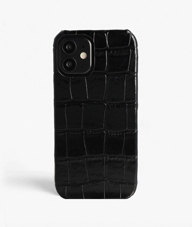 Cover iPhone 12 Mini Croco Nero