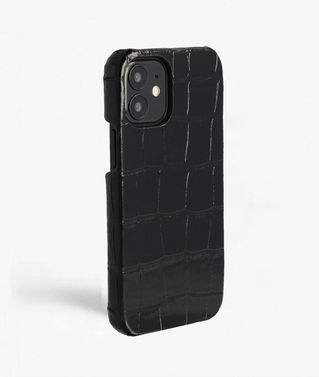 Cover iPhone 12 Mini Croco Nero