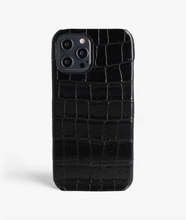 Cover iPhone 12 Pro Max Croco Black