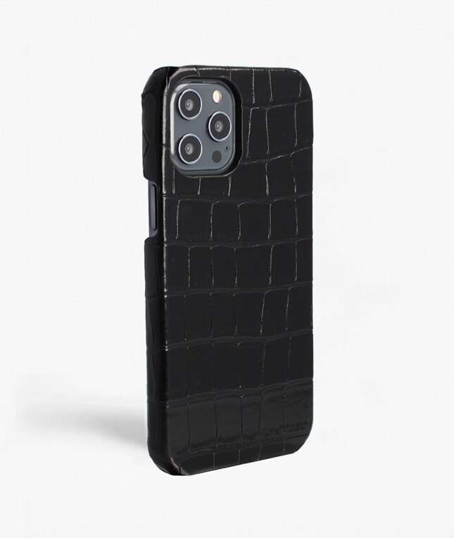 Cover iPhone 12 Pro Max Croco Black