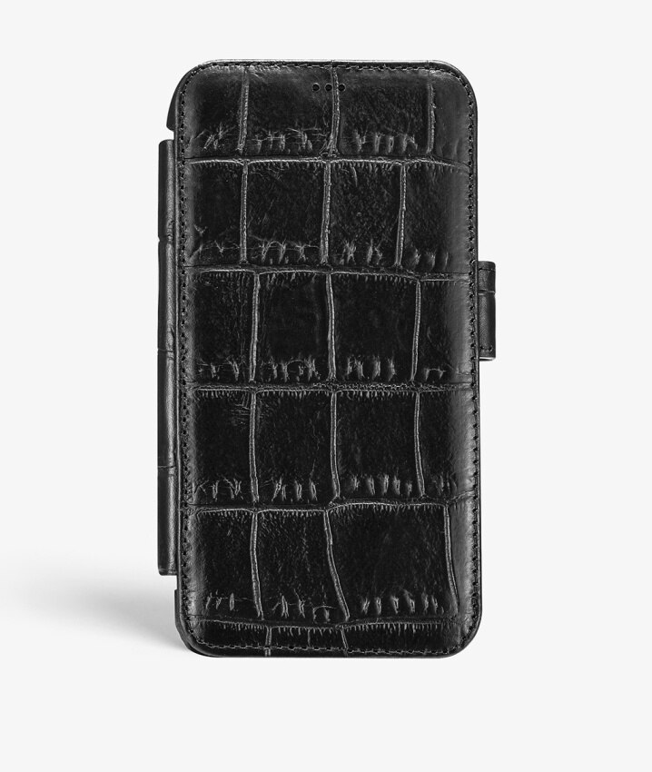 Cover portafoglio iPhone X/XS Lizard Black