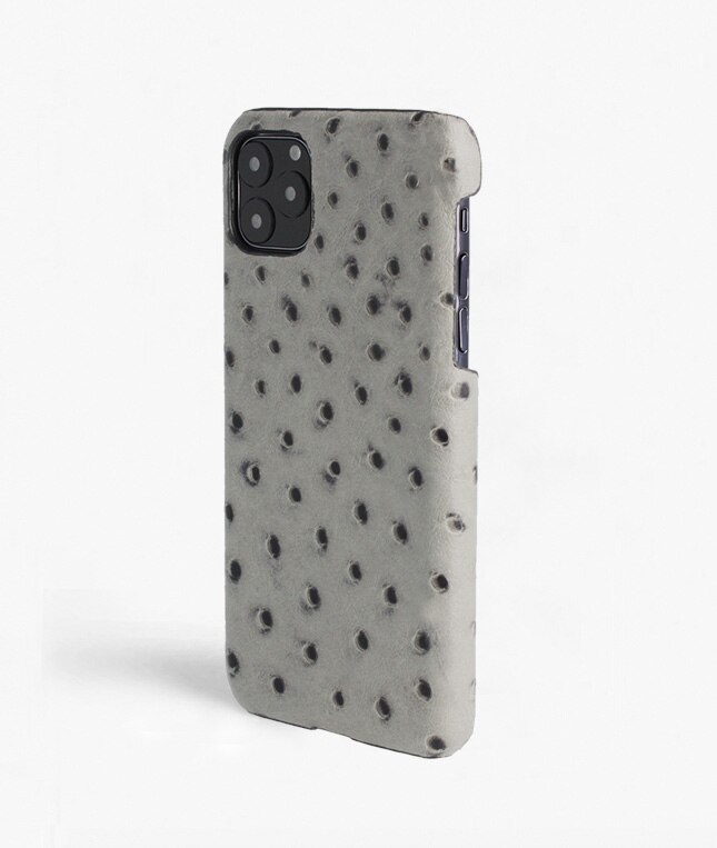 Cover iPhone 11 Pro Max Ostrich Grigio