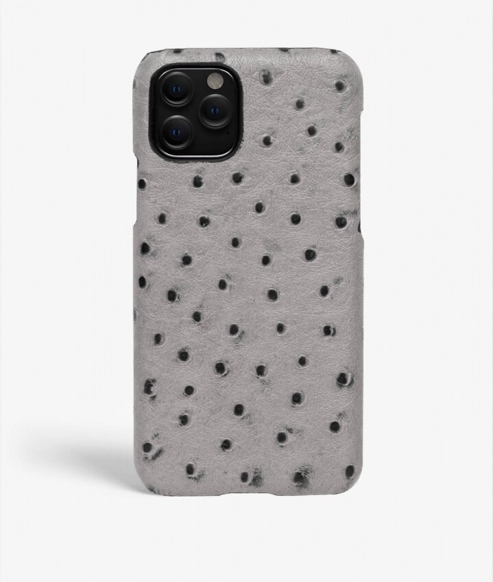 Cover iPhone 11 Pro Ostrich Grigio