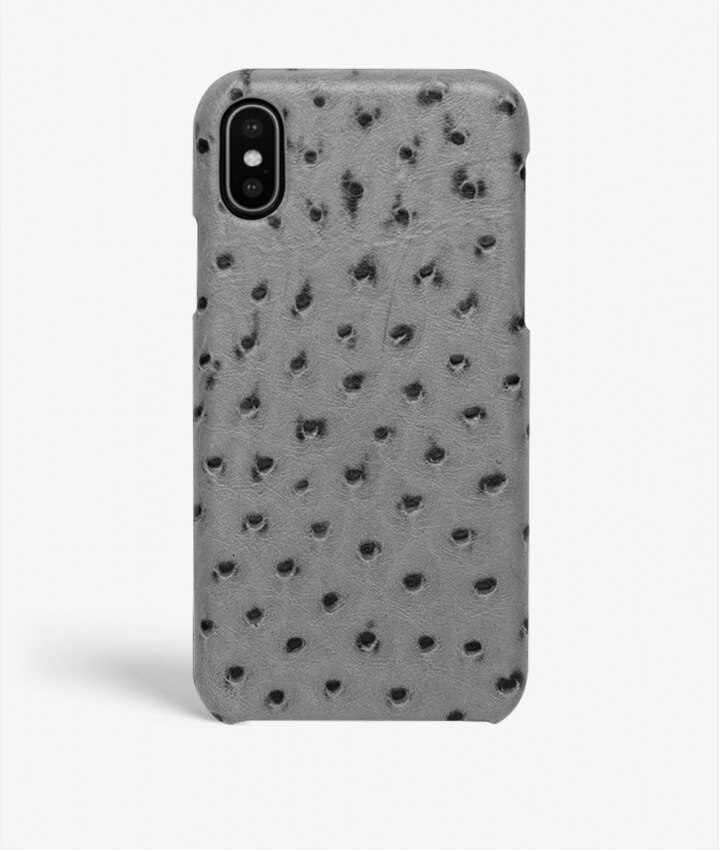 Cover iPhone X/XS Ostrich Grigio