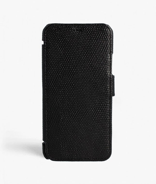 Cover portafoglio iPhone 11 Pro Max Lizard Black