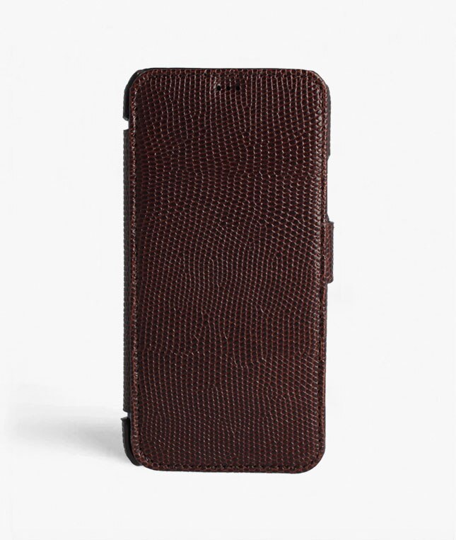 Cover portafoglio iPhone 11 Pro Max Lizard Brown