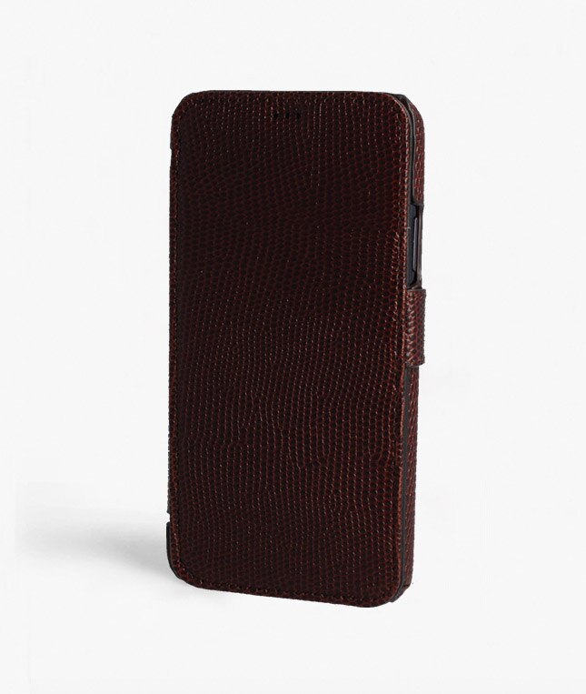 Cover portafoglio iPhone 11 Pro Max Lizard Brown