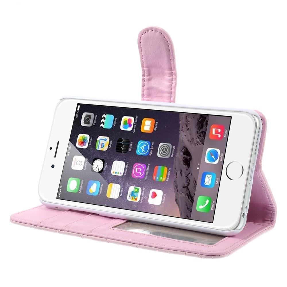 Custodie a portafoglio iPhone 6 Plus/6S Plus Rosa trapuntato