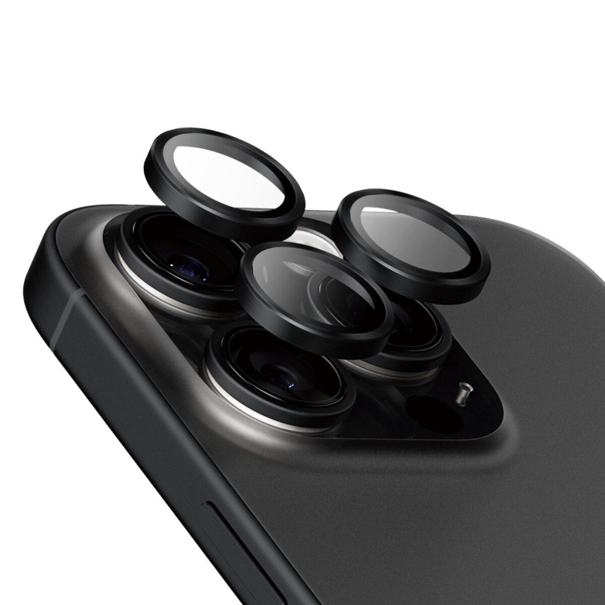 iPhone 16 Pro Max Hoops Ceramic Camera Lens Protector Black