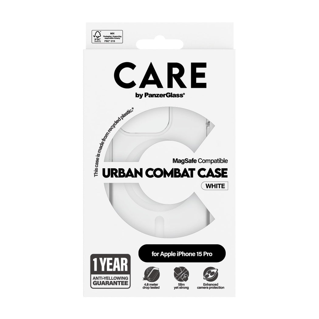 Urban Combat MagSafe Cover iPhone 15 Pro trasparente