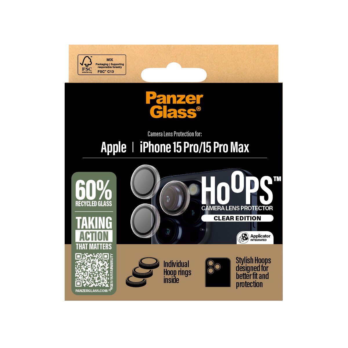 iPhone 15 Pro Max Hoops Camera Lens Protector Clear