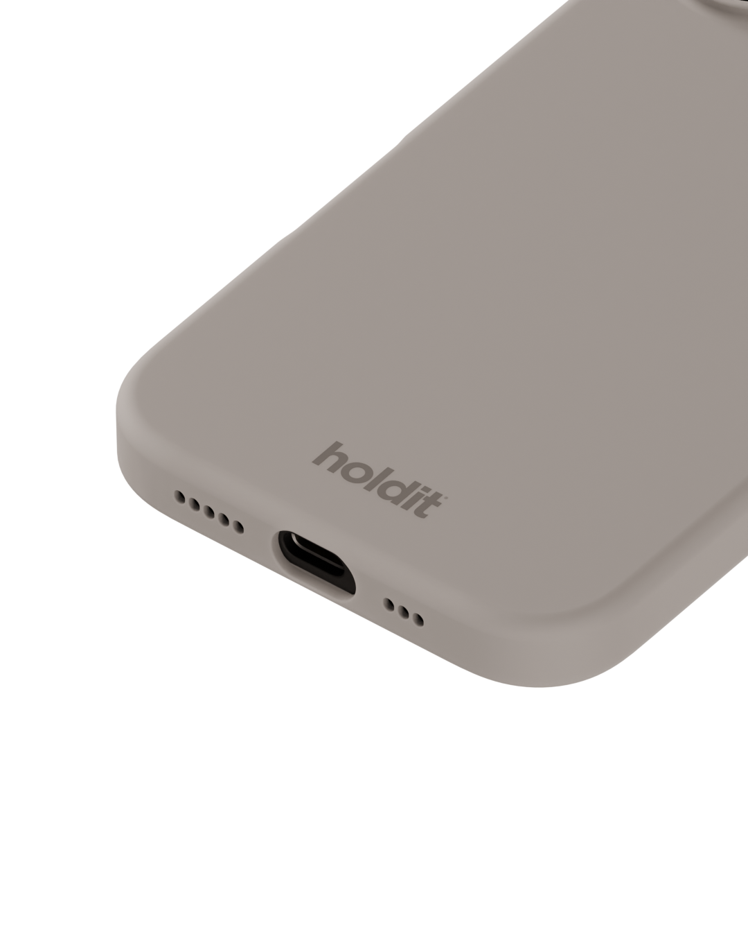 Cover in silicone per iPhone 16 Taupe