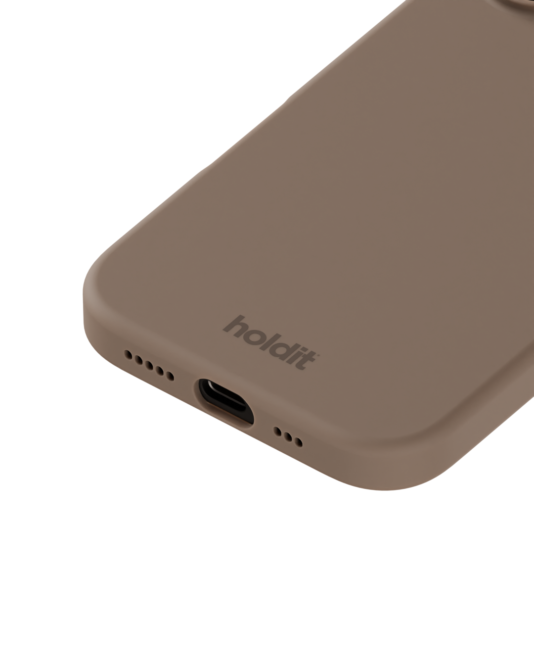 Cover in silicone per iPhone 16 Mocha Brown