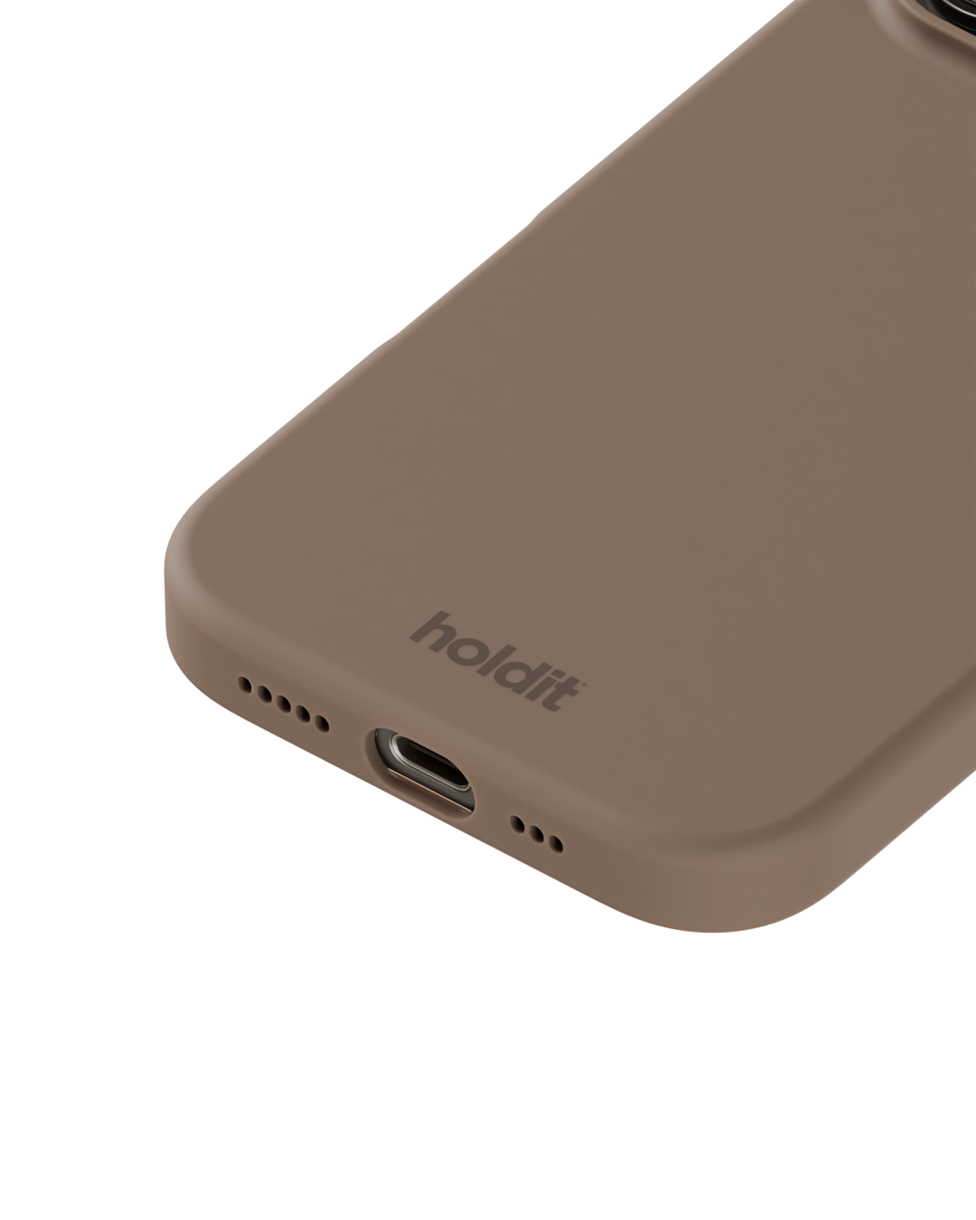 Cover in silicone per iPhone 16 Pro Mocha Brown