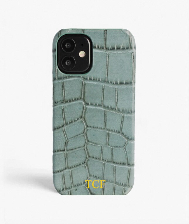 Cover iPhone 13 Mini Croco Teal