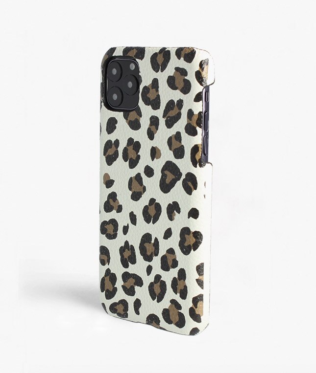 Cover iPhone 11 Pro Max Leopardo Calf White