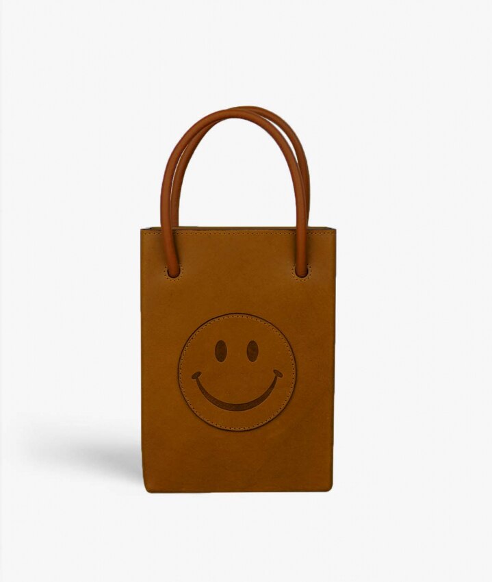 Essential Crossbody Borsa Smiley Vegetable Tanned Brown