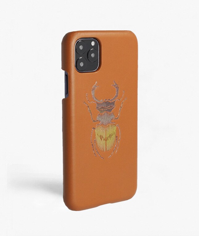 Cover iPhone 11 Pro Max Beetle Calf Dusty Cognac