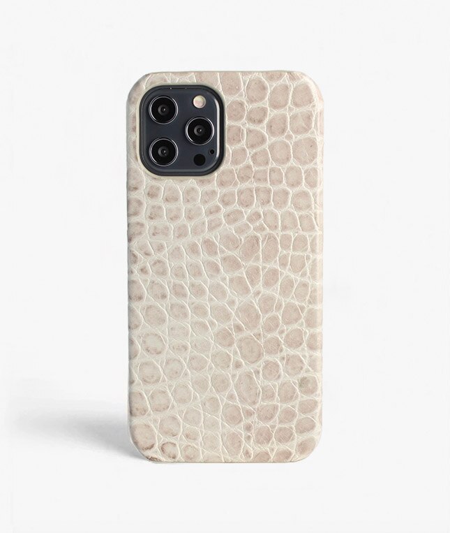 Cover iPhone 12 Pro Max Croco Grigio