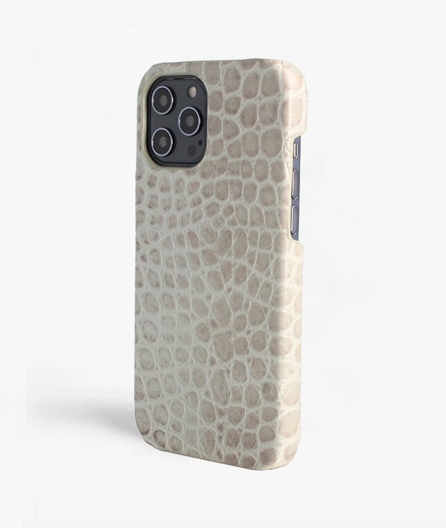 Cover iPhone 12 Pro Max Croco Grigio