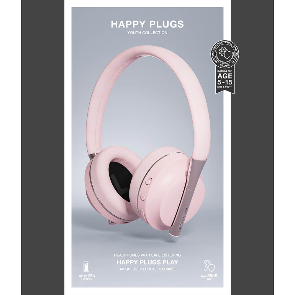 Play Youth Cuffie wireless Over-Ear 85dB, rosa