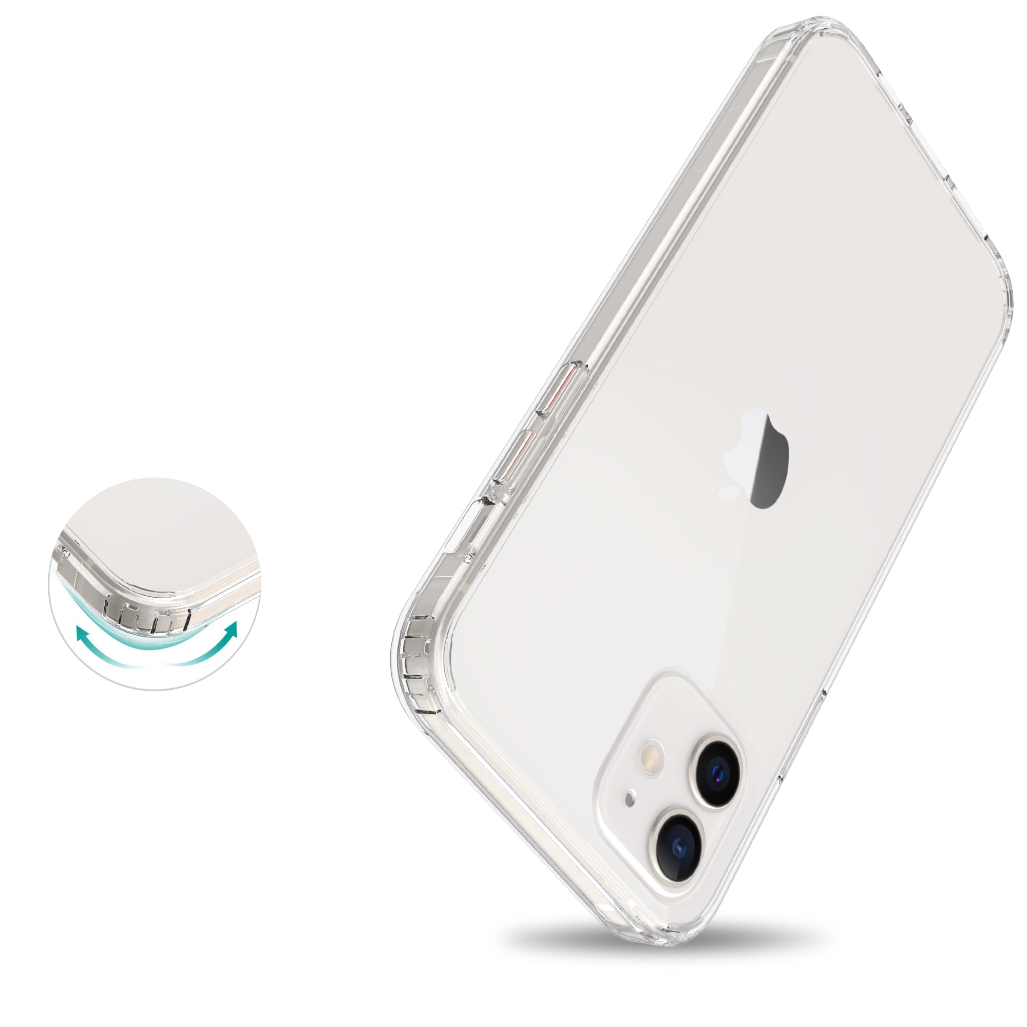 Cover ibride per iPhone 12/iPhone 12 Pro trasparente