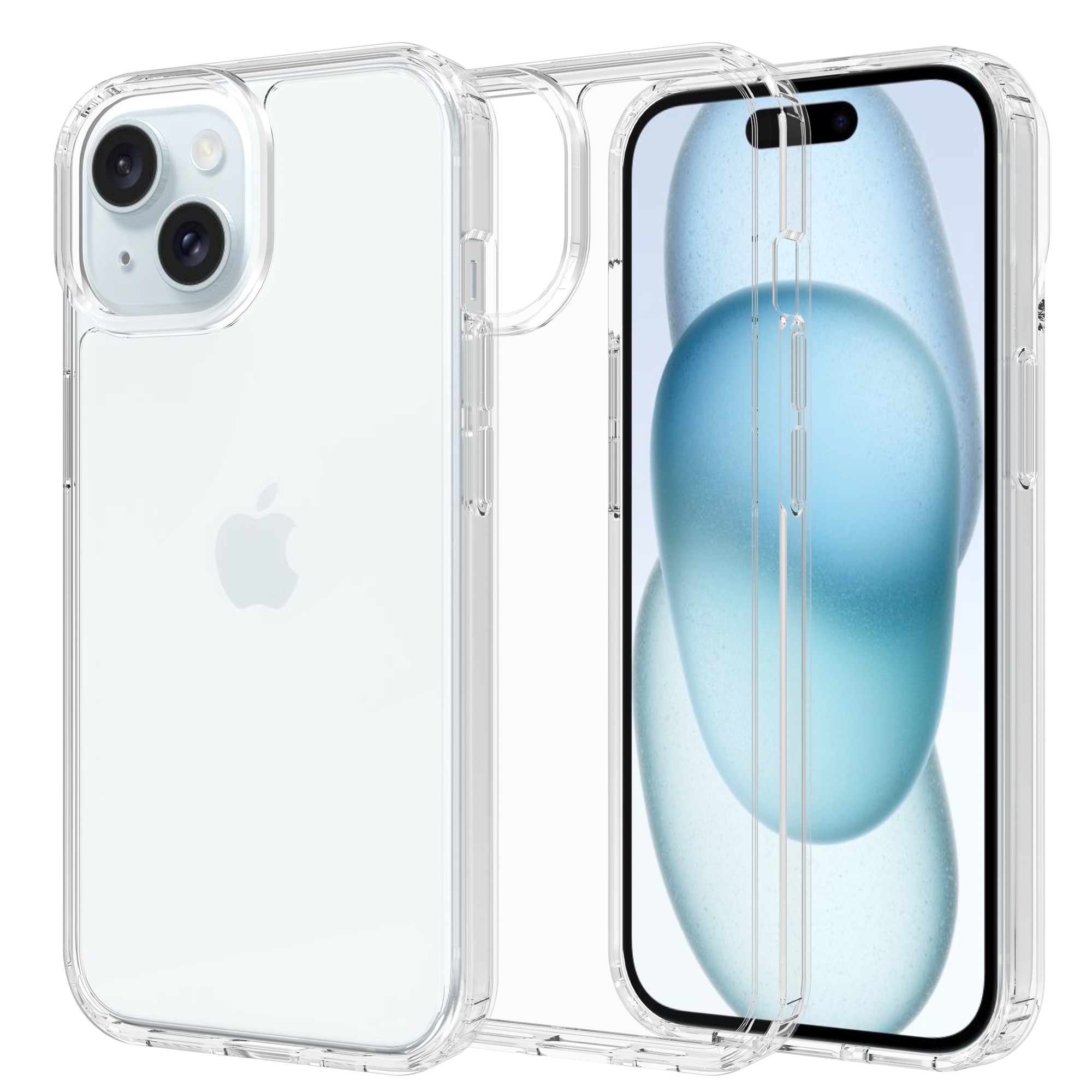 Cover ibride per iPhone 15 trasparente