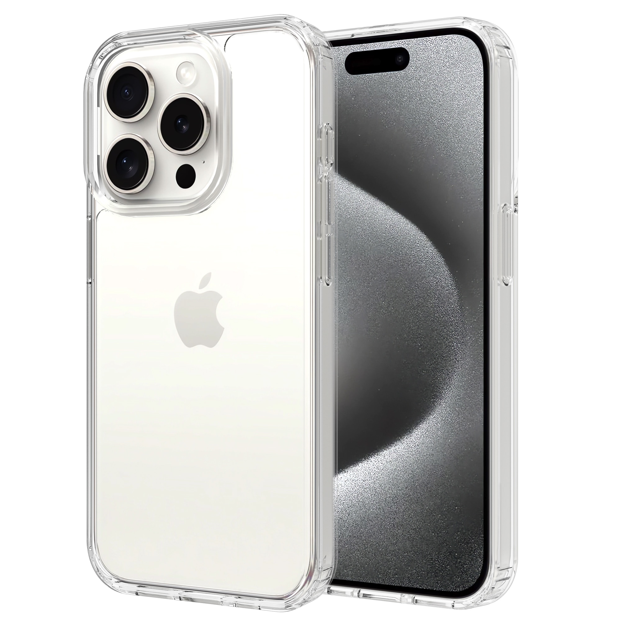 Cover ibride per iPhone 15 Pro trasparente