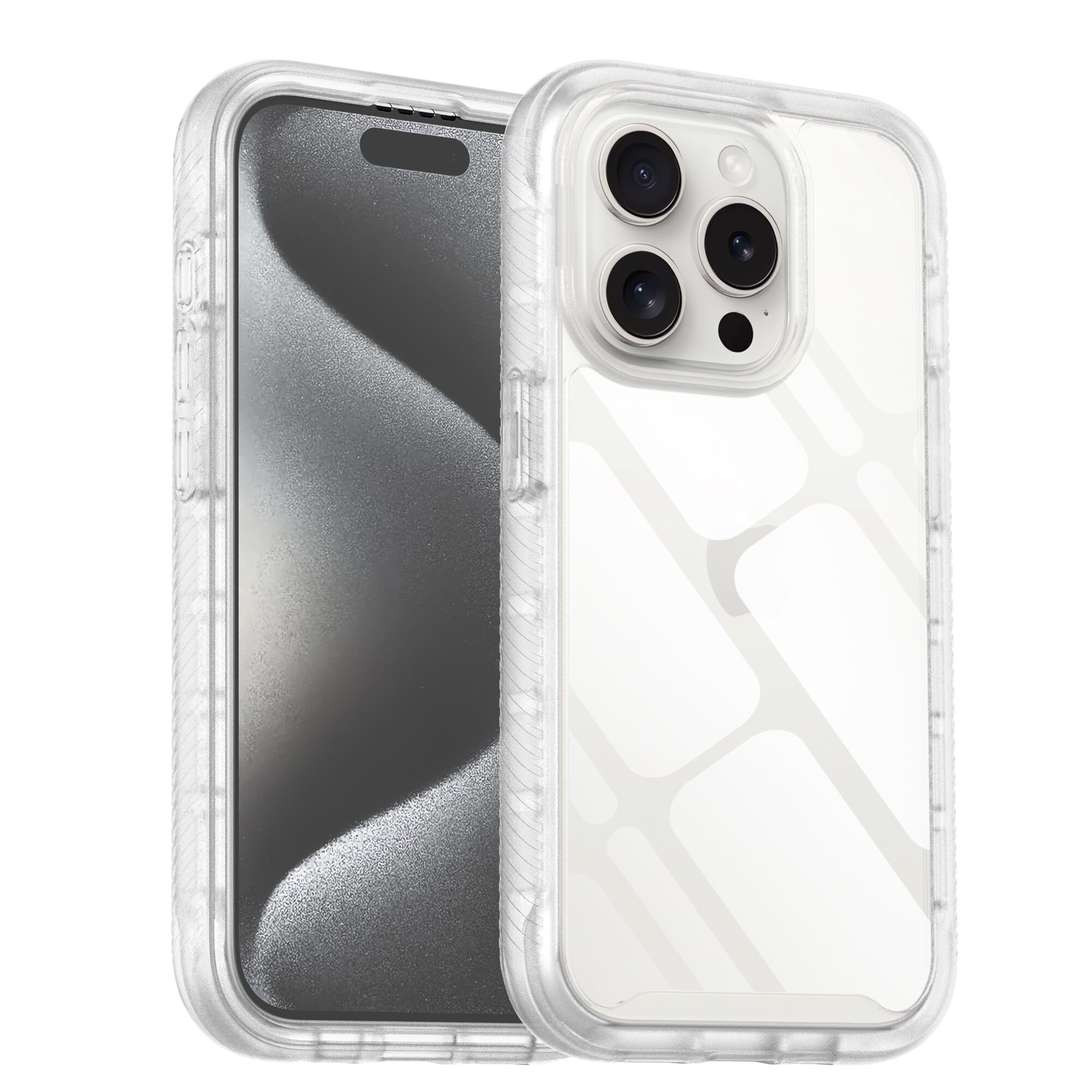 Cover Full Protection iPhone 15 Pro trasparente