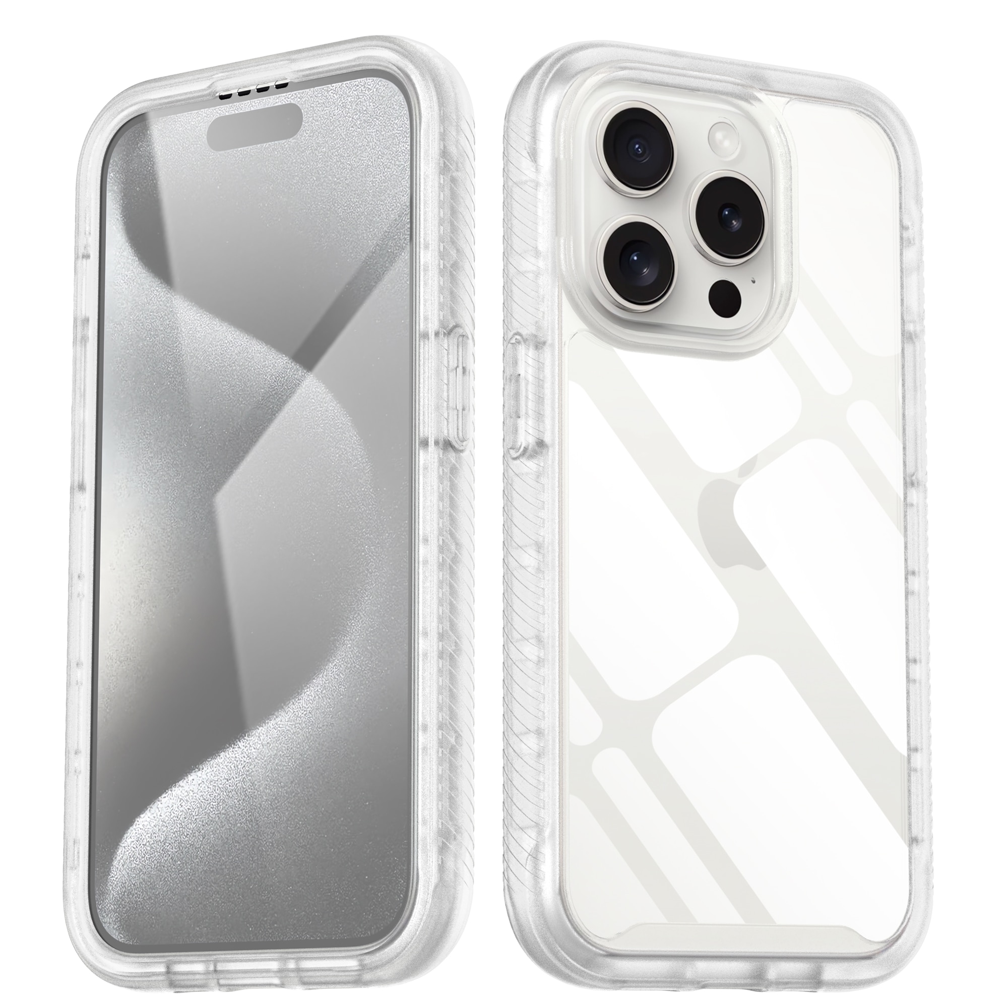 Cover Full Protection iPhone 15 Pro trasparente