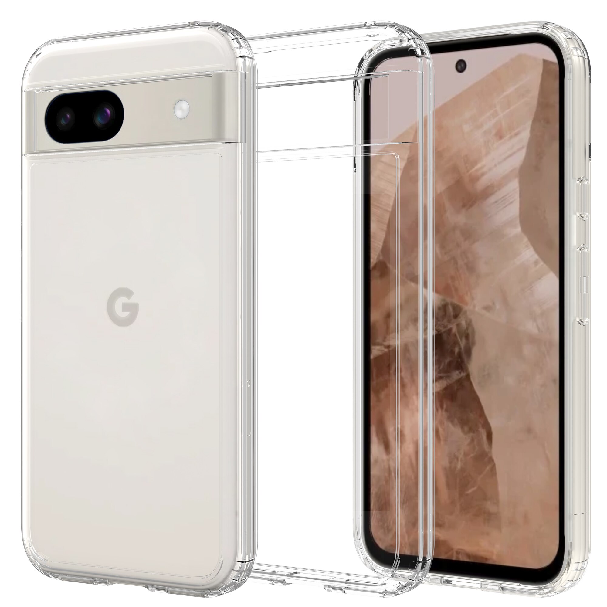 Cover Ibrido Crystal Hybrid Google Pixel 8a trasparente