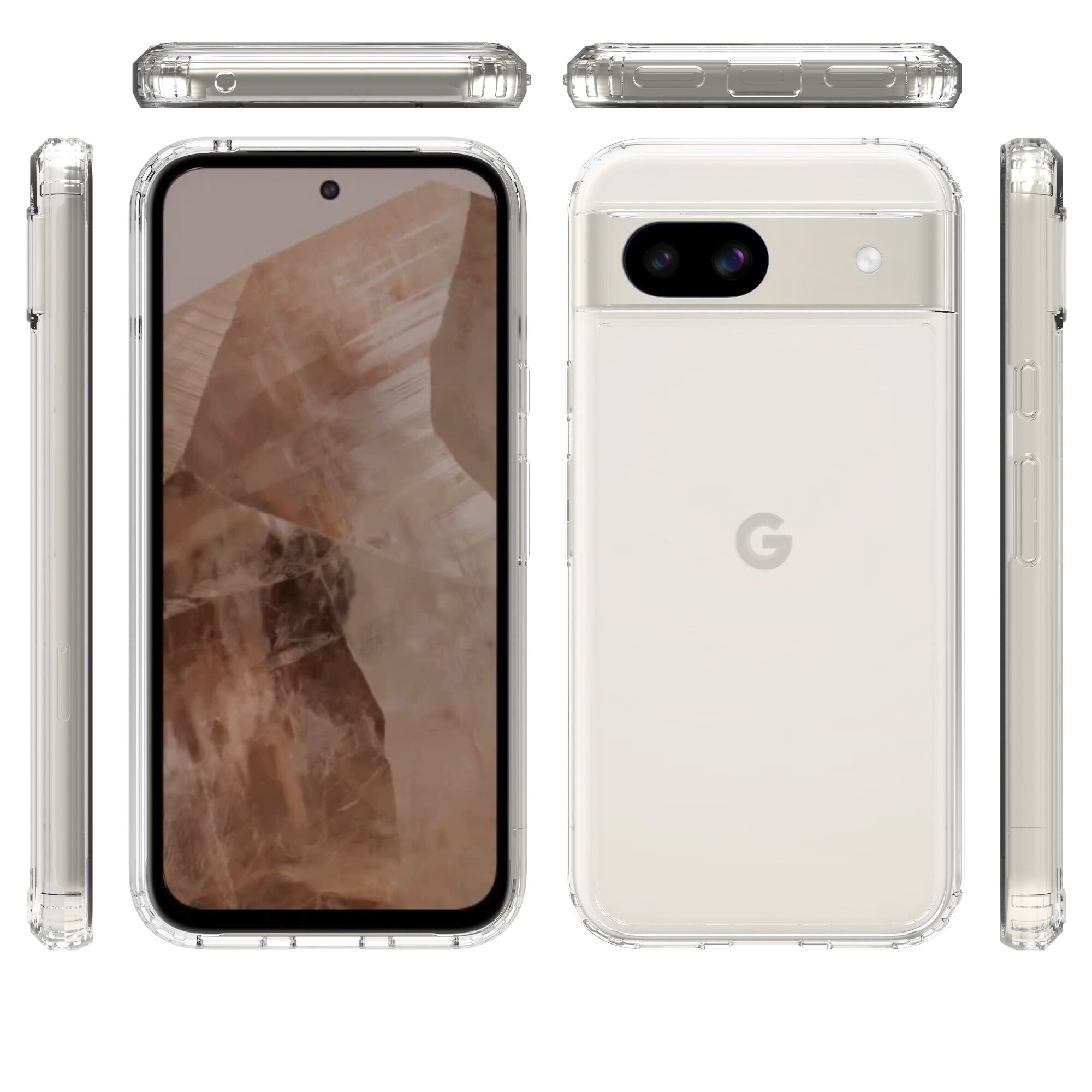 Cover Ibrido Crystal Hybrid Google Pixel 8a trasparente