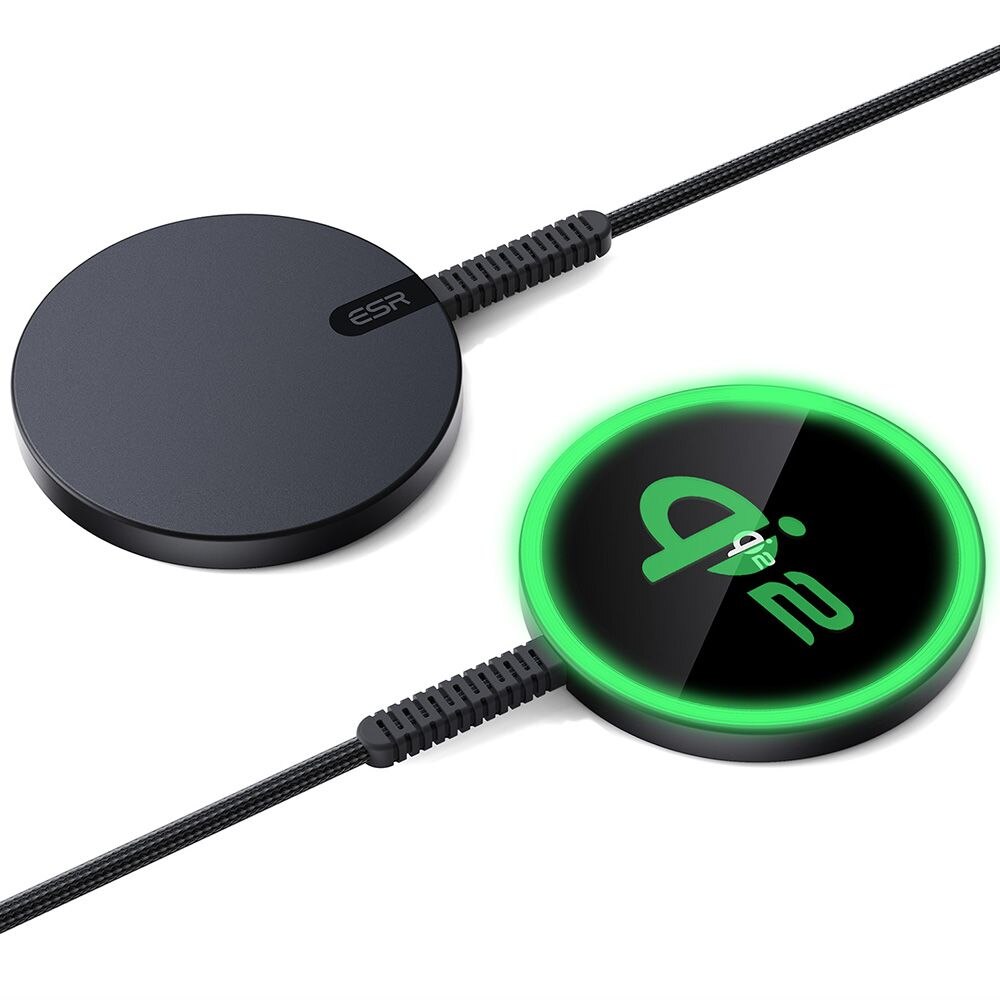 HaloLock Mini Qi2 MagSafe Magnetic Wireless Charger nero