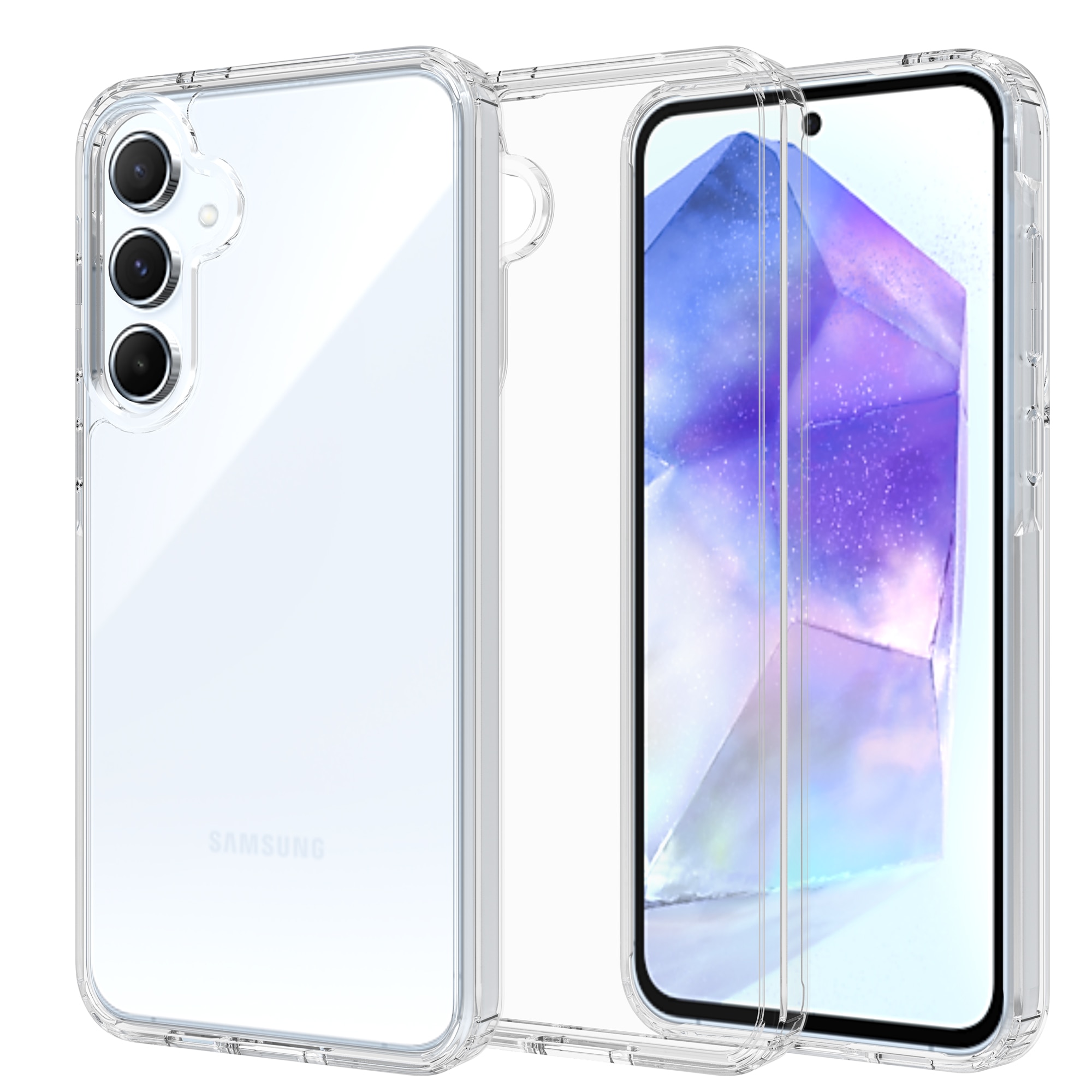 Cover ibride per Samsung Galaxy A55 trasparente