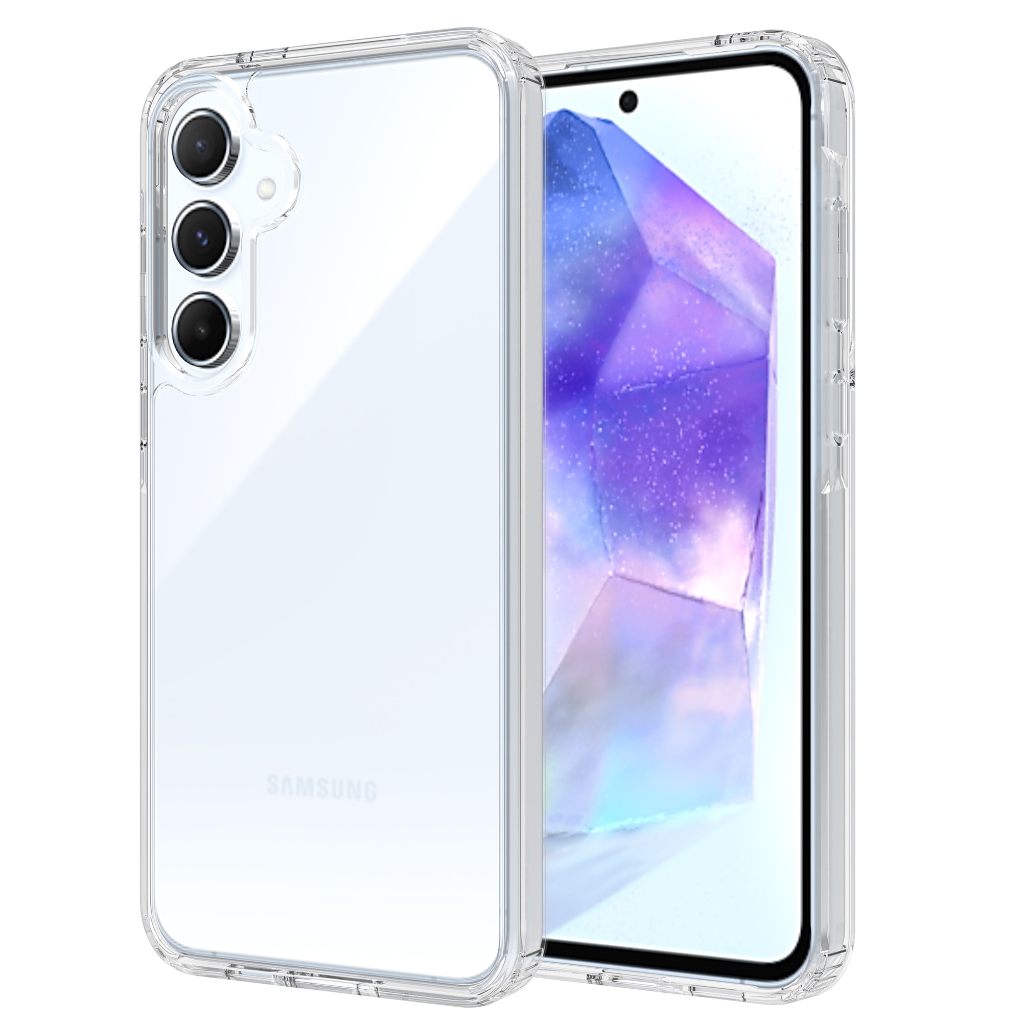 Cover ibride per Samsung Galaxy A55 trasparente