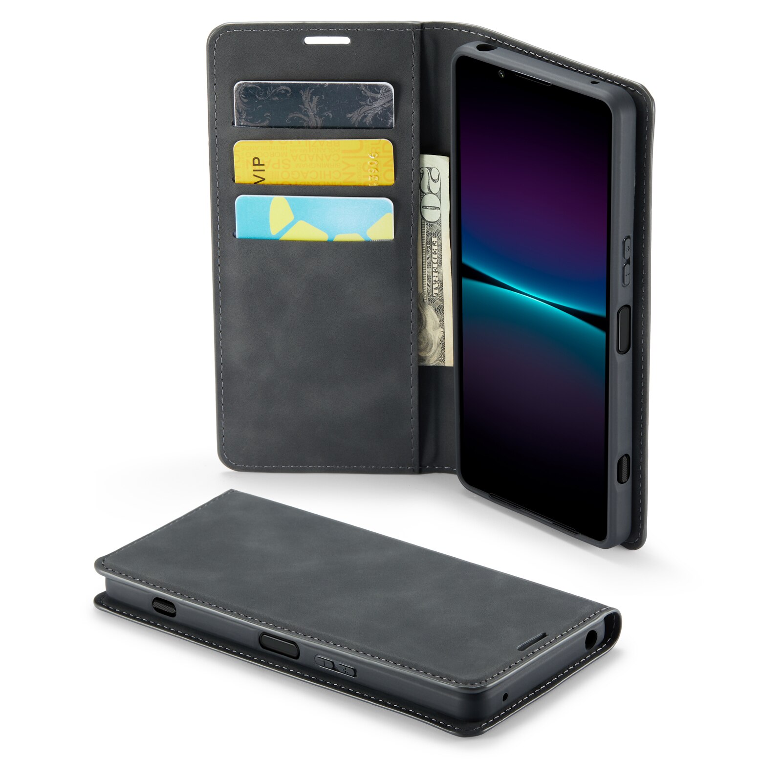 Cover portafoglio sottili Sony Xperia 1 VI nero